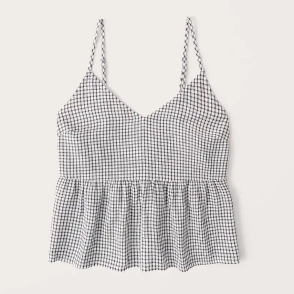Abercrombie & Fitch Black and White Checkered Camisole